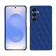 レザーケース Samsung Galaxy S25 - Bleu océan - Couture ( Nappa - Pantone #15458a) 