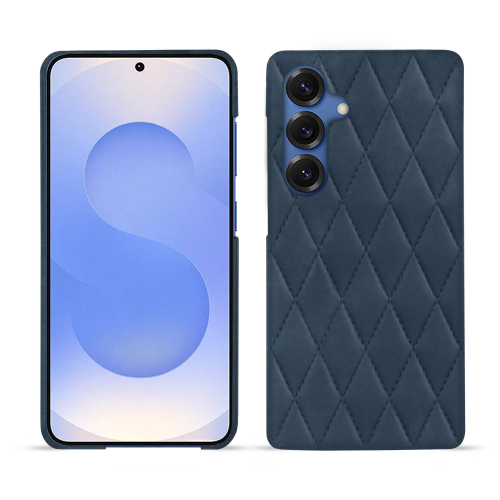 Luxus-Rückschale aus Leder für Samsung Galaxy S25 | NoreveJean vintage - Couture ( Pantone #2f414f  ) 