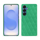 Coque cuir Samsung Galaxy S25 - Menthe vintage - Couture ( Pantone #37b375 ) 