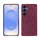 Coque cuir Samsung Galaxy S25 - Prune vintage - Couture ( Pantone #612434 ) 