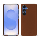 Samsung Galaxy S25 leather cover - Marron PU ( Pantone #8B4720 )