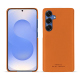 Lederschutzhülle Samsung Galaxy S25 - Orange PU ( Pantone #ff9351 )
