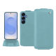 Housse cuir Samsung Galaxy S25 - Bleu ciel ( Nappa - Pantone #abcae9 ) 