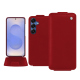 Housse cuir Samsung Galaxy S25 - Rouge ( Nappa - Pantone #d50032 ) 