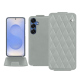 Capa em pele Samsung Galaxy S25 - Gris - Couture ( Nappa - Pantone #c1c6c8 ) 
