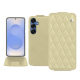 Samsung Galaxy S25 leather case - Beige - Couture ( Nappa - Pantone #ceb888 ) 