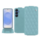 Custodia in pelle Samsung Galaxy S25 - Bleu ciel - Couture ( Nappa - Pantone #abcae9 ) 