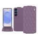 レザーケース Samsung Galaxy S25 - Lilas - Couture ( Nappa - Pantone #b9a3e3 ) 