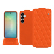 硬质真皮保护套 Samsung Galaxy S25 - Orange fluo - Couture ( Pantone #ff5406 ) 