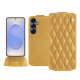 Housse cuir Samsung Galaxy S25 - Or Maïa - Couture ( Pantone 871C ) 