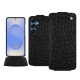 Lederschutzhülle Samsung Galaxy S25 - Autruche nero ( Noir / Black) 
