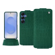 Housse cuir Samsung Galaxy S25 - Crocodile pino ( Pantone #173F35 ) 