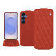Funda de piel Samsung Galaxy S25 - Arange clouquié - Couture ( Pantone #D33108 )