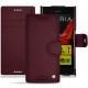 Funda de piel Sony Xperia XZ  - Lie de vin ( Pantone 5115C ) 