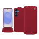 Samsung Galaxy S25 leather case - Rouge passion ( Pantone #a6192e ) 