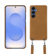 Samsung Galaxy S25 shell with shoulder strap - Castan esparciate ( Pantone #824F2A )