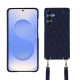 Samsung Galaxy S25 ケース、ショルダーストラップ付き - Cobalt - Couture ( Pantone #2b253f ) 