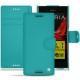 Sony Xperia XZ leather case - Bleu fluo