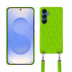 Carcasa Samsung Galaxy S25 con bandolera - Vert fluo - Couture ( Pantone #00ab5f ) 