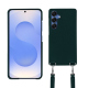 Samsung Galaxy S25 shell with shoulder strap - Vert séduisant ( Pantone #1d3c34 ) 