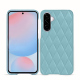 Funda de piel Samsung Galaxy A56 - Bleu ciel - Couture ( Nappa - Pantone #abcae9 ) 