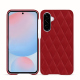 Samsung Galaxy A56 leather cover - Rouge - Couture ( Nappa - Pantone #d50032 ) 