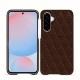 Funda de piel Samsung Galaxy A56 - Châtaigne - Couture ( Pantone #1b1107 ) 