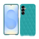 Coque cuir Samsung Galaxy A56 - Bleu fluo - Couture