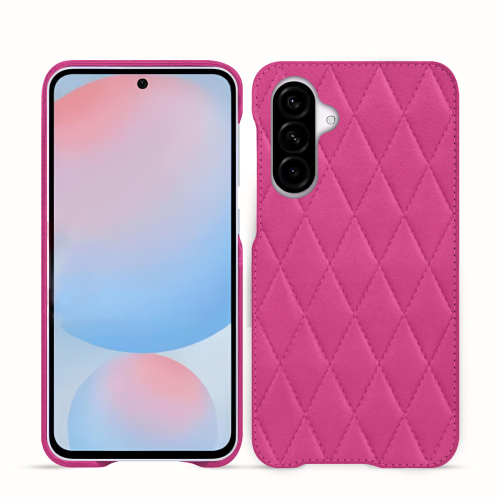 Coque Haut de Gamme pour Samsung Galaxy A56 - Noreve Saint-TropezRose BB - Couture ( Pantone #DB599F )