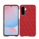 Coque cuir Samsung Galaxy A56 - Rouge troupelenc - Couture ( Pantone #AB191A )