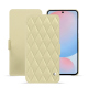 Funda de piel Samsung Galaxy A56 - Beige - Couture ( Nappa - Pantone #ceb888 ) 