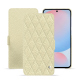 Funda de piel Samsung Galaxy A56 - Ivoire - Couture ( Pantone #d6d6c6 ) 