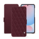Funda de piel Samsung Galaxy A56 - Lie de vin - Couture ( Pantone #412234 ) 