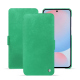 Housse cuir Samsung Galaxy A56 - Menthe vintage ( Pantone #37b375 ) 
