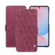 Housse cuir Samsung Galaxy A56 - Passion vintage - Couture ( Pantone #591d16 ) 