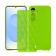 Custodia in pelle Samsung Galaxy A56 - Vert fluo - Couture ( Pantone #00ab5f ) 