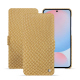 Housse cuir Samsung Galaxy A56 - Serpent sabbia ( Pantone #D2BA92 )