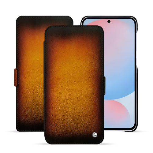 Samsung Galaxy A56 横型フラップケース - Noreve LuxeFauve Patine