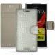 Sony Xperia XZ leather case - Crocodile milk