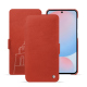 Samsung Galaxy A56 leather case - Arange clouquié ( Pantone #D33108 )