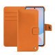 Capa de couro para carteira Samsung Galaxy A56 - Orange ( Nappa - Pantone #ff9351 ) 