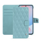 Capa de couro para carteira Samsung Galaxy A56 - Bleu ciel - Couture ( Nappa - Pantone #abcae9 ) 