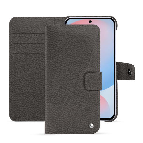Samsung Galaxy A56 Wallet Case by Noreve - Protección de lujo y de alta gamaAnthracite ( Pantone #41403c ) 