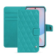 Samsung Galaxy A56 leather wallet case - Bleu fluo - Couture