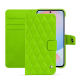 Capa de couro para carteira Samsung Galaxy A56 - Vert fluo - Couture ( Pantone #00ab5f ) 