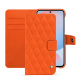 Lederschutzhülle Samsung Galaxy A56 - Orange fluo - Couture ( Pantone #ff5406 ) 