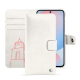 Étui portefeuille cuir Samsung Galaxy A56 - Blanc escumo ( Pantone #D6D6D1 )