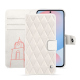Funda de piel para cartera Samsung Galaxy A56 - Blanc escumo - Couture ( Pantone #D6D6D1 )