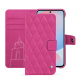 Samsung Galaxy A56 leather wallet case - Rose BB - Couture ( Pantone #DB599F )
