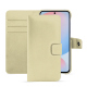 Lederschutzhülle Samsung Galaxy A56 - Beige PU ( Pantone #ceb888 ) 